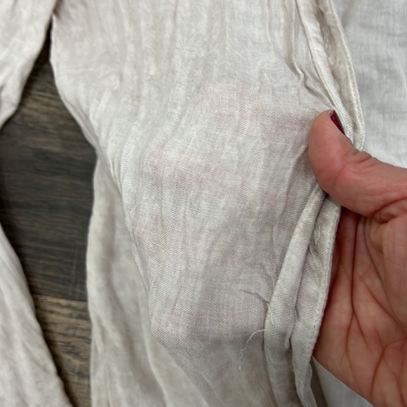 Cloth & Stone Dusty Beige / Mauve Button long Sleeve shirt - Picture 3 of 8